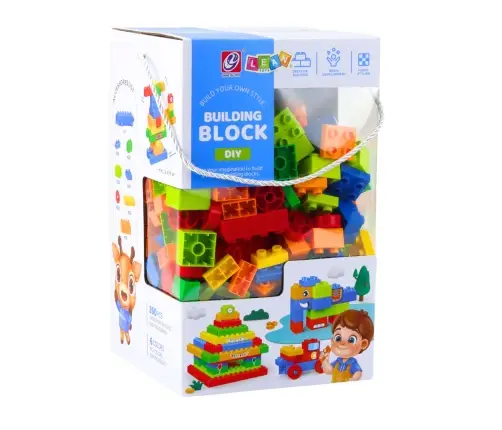 Set of 3D Colorful Construction Blocks 260 pcs.