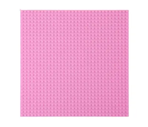 Construction Board for Building Blocks Pink 25.5x25.5 cm