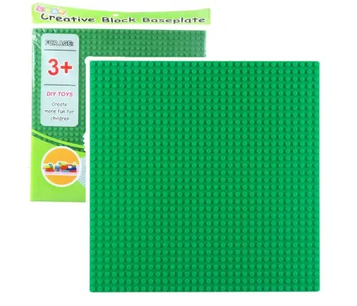 Construction Board for Building Blocks Dark Green 25.5x25.5 cm