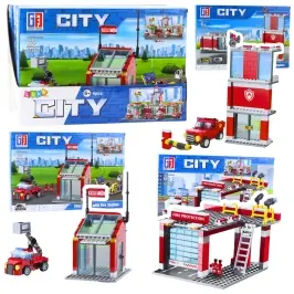 Construction Bricks Base Fire Department Garage 203-210 pcs.