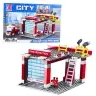 Construction Bricks Base Fire Department Garage 203-210 pcs.