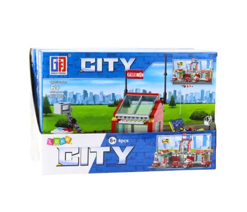 Construction Bricks Base Fire Department Garage 203-210 pcs.