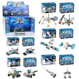 Construction Bricks Space Set Rockets Antennas Robots 2in1 44-54 pcs.