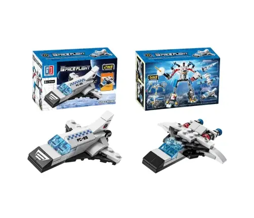 Construction Bricks Space Set Rockets Antennas Robots 2in1 44-54 pcs.