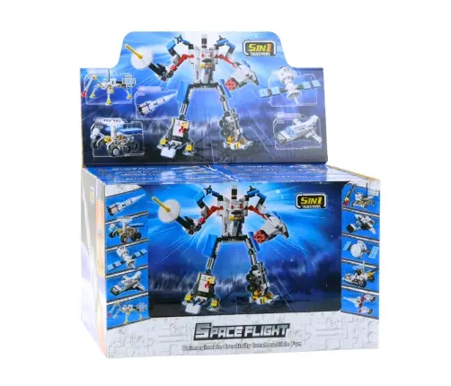 Construction Bricks Space Set Rockets Antennas Robots 2in1 44-54 pcs.