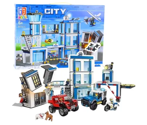 Construction Bricks Police Base Vehicles Police Cars Police 4in1 807 pcs.