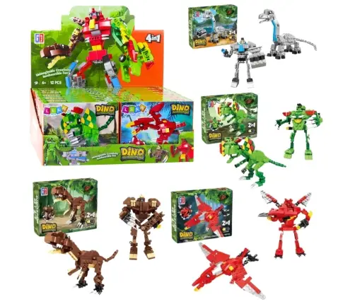 Dinosaur Robot 2in1 Construction Blocks 50-70 pcs Mix