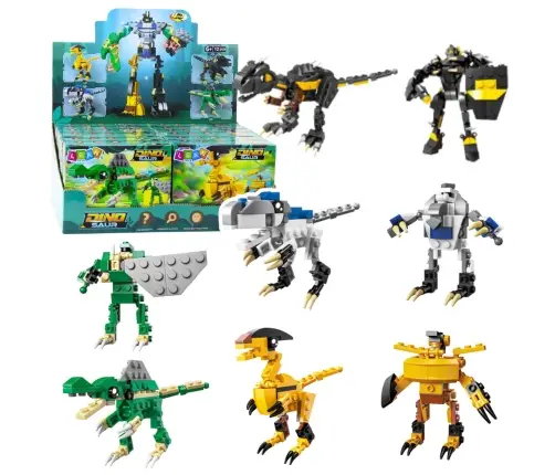 Dinosaur Robot 2in1 Construction Blocks 57-70 pcs Mix