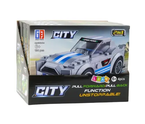 Construction Blocks 2in1 Car Robot Pull-Back Drive 194-216 pcs Mix