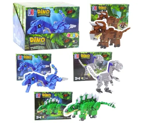 Construction Blocks Set Dinosaur Robot 2in1 148-175 pcs Mix