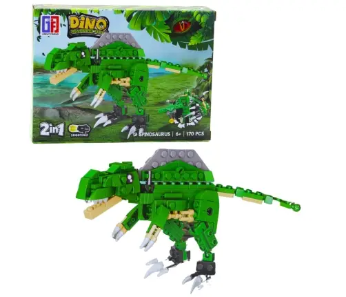 Construction Blocks Set Dinosaur Robot 2in1 153-179 pcs. Mix