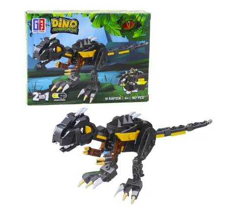 Construction Blocks Set Dinosaur Robot 2in1 153-179 pcs. Mix