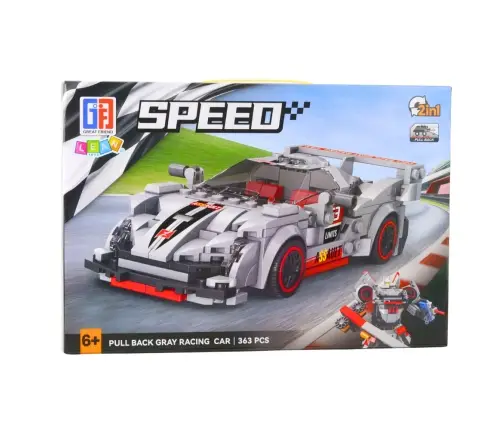 Construction Blocks Sports Car Robot 2in1 Gray 363 pcs. Construction Blocks Sports Car Robot 2in1 Gray 363 pcs.