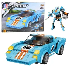 Building Blocks Car Robot 2in1 Orange-Blue Drive 336 pcs.