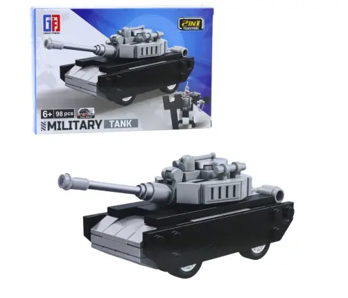 2-in-1 Construction Bricks Military Vehicles Transport Robot