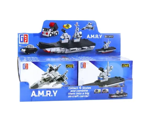 2-in-1 Construction Bricks Military Vehicles Transport Robot