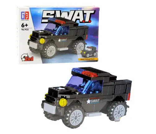 Construction Bricks Vehicles Transport SWAT 2in1 92-117 pcs.
