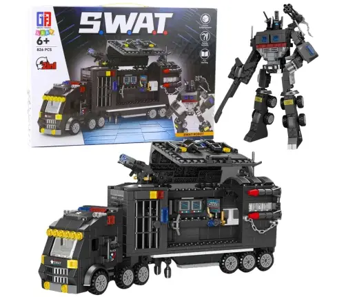 Construction Bricks 8in1 SWAT Vehicle Police Robot 826 pcs.