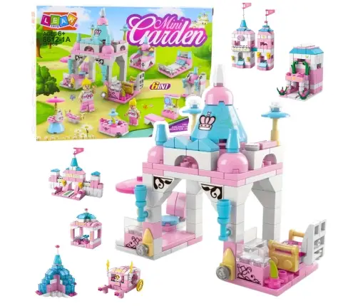 Construction Blocks Building Pink Pastel 6 in 1 131 Pieces