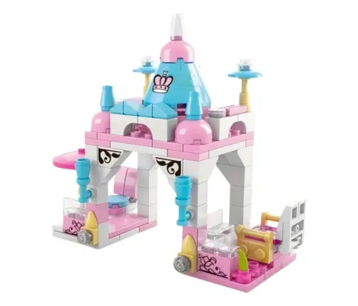 Construction Blocks Building Pink Pastel 6 in 1 131 Pieces