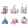 Construction Blocks Building Pink Pastel 6 in 1 131 Pieces