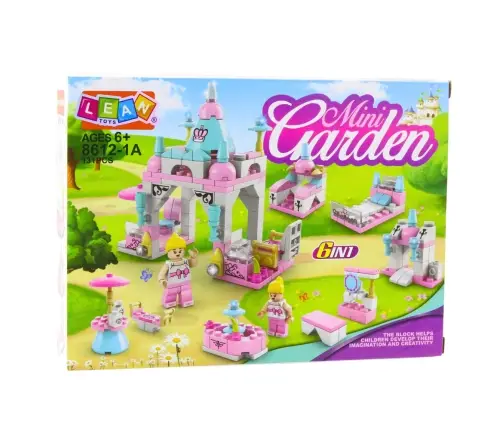 Construction Blocks Building Pink Pastel 6 in 1 131 Pieces