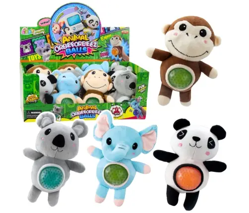 Plush Toy Squeezable Tummy with Water Balls 17cm Mix