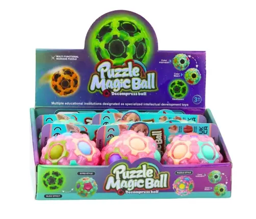 Magic Ball Puzzle Fluorescent Studs 7cm Mix