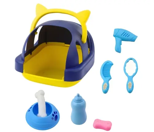 Interactive Plush Dog Walking and Barking Carrier Accessories Gray and White