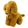 Poodle Dog in Velcro Bag, Soft Toy, Light Brown