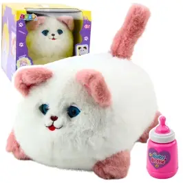 Plush Interactive Kitty Meows Winks Repeats Bottle White Plush Interactive Kitty Meows Winks Repeats Bottle White