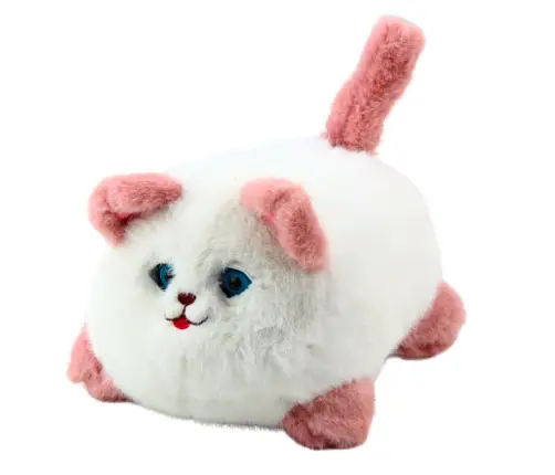 Plush Interactive Kitty Meows Winks Repeats Bottle White