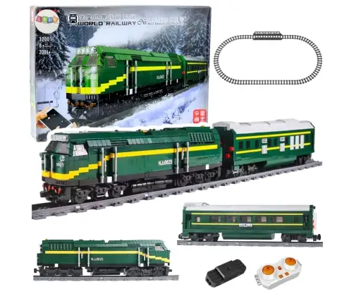 Construction Blocks Electric Train RC Train Remote Controlled 2086 pcs.