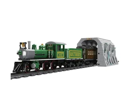 Construction Blocks Remote Controlled Steam Train RC Green 1212 pcs.