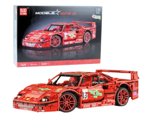 Construction Bricks Sports Car Racing Red 1:10 2688 pcs.