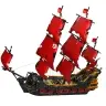 Construction Bricks Pirate Ship Red Sails 3139 pcs.
