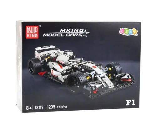 Construction Bricks F1 Race Car White and Red 1235 pcs.
