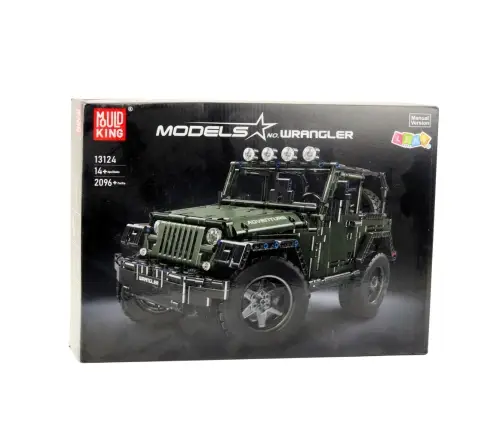 Construction Bricks Off-Road Car Green Khaki 2078 pcs.