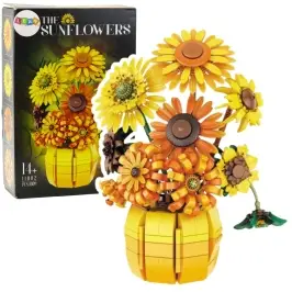 Construction Blocks Flowers Sunflowers in a Vase 1009 pcs.