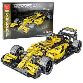 Construction Bricks Race Car R.S.18 Yellow 1:10 1093 pcs.