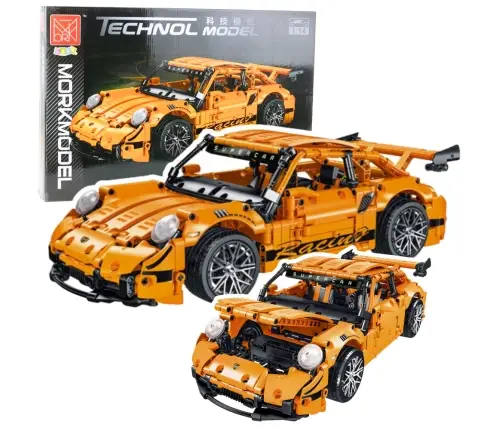 GT Racing Car Construction Bricks Orange 1:14 1268 pcs.
