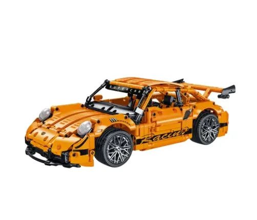 GT Racing Car Construction Bricks Orange 1:14 1268 pcs.