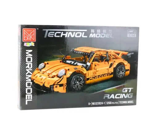 GT Racing Car Construction Bricks Orange 1:14 1268 pcs.