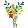 Construction Blocks Decorative Bouquet of Colorful Flowers 827 pcs.