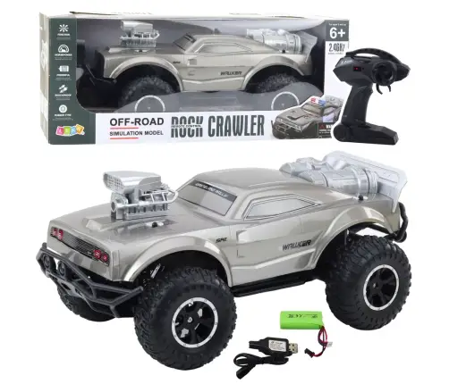 Large Remote Controlled Off-Road Sports Car RC Silver 1:8