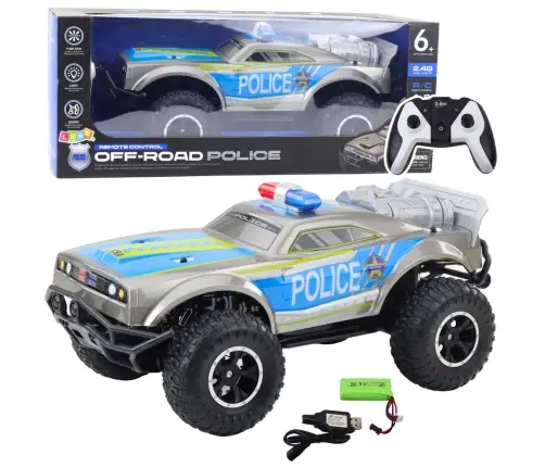 RC Off-Road Police Car 1:8 Silver