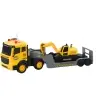 Tow Truck with Crawler Excavator Rotating 360° Yellow 1:16