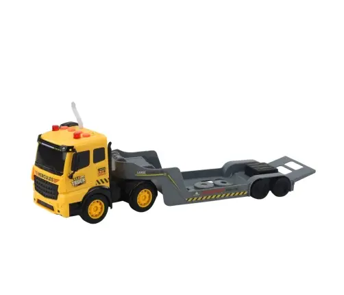 Tow Truck with Crawler Excavator Rotating 360° Yellow 1:16