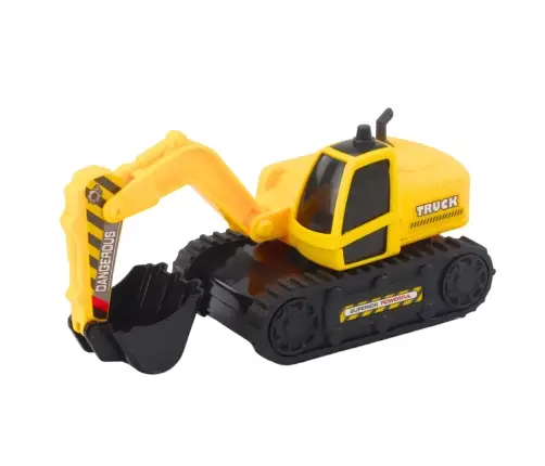 Tow Truck with Crawler Excavator Rotating 360° Yellow 1:16