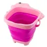 Collapsible Silicone Beach Bucket Unicorn Pink